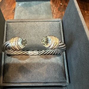 David Yurman Prasiolite 10MM Classic Cable Bracelet!  Guaranteed Authentic.